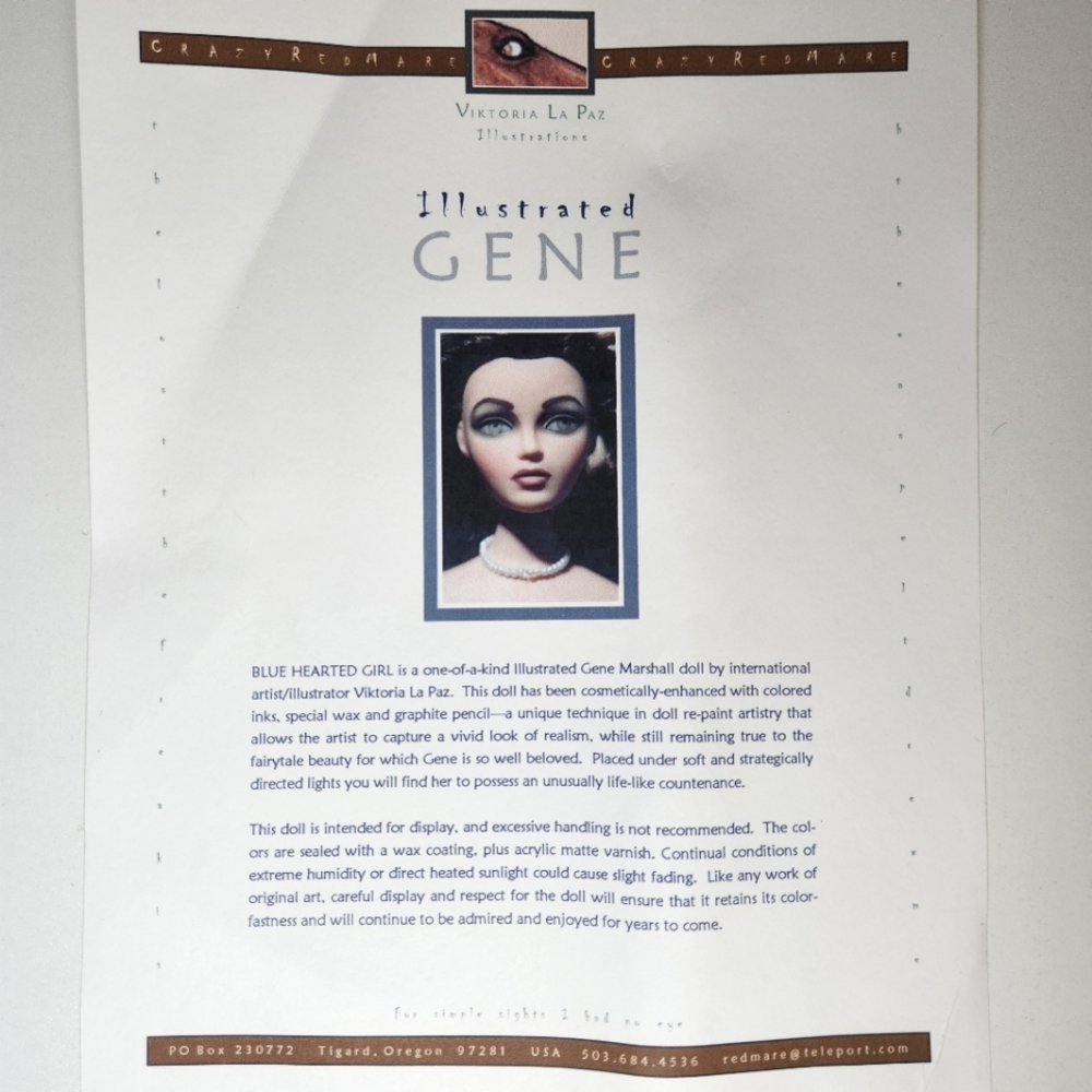 New The Ashton Drake Galleries "Simply Gene" Doll - Picture 9 of 16